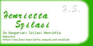 henrietta szilasi business card